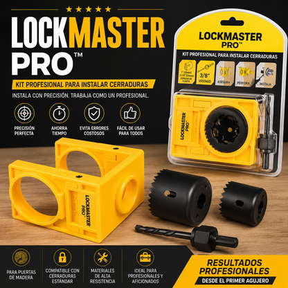 LockMaster Pro™ | Kit Profesional Para Instalar Cerraduras