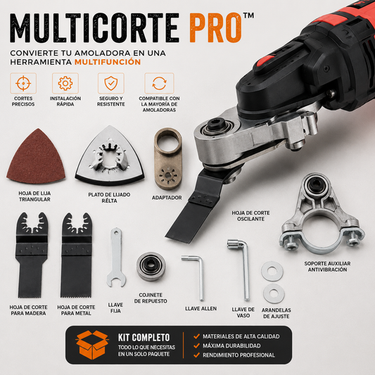 MULTICORTE PRO™ | Adaptador Multifunción 3 en 1 para Amoladora 🪚